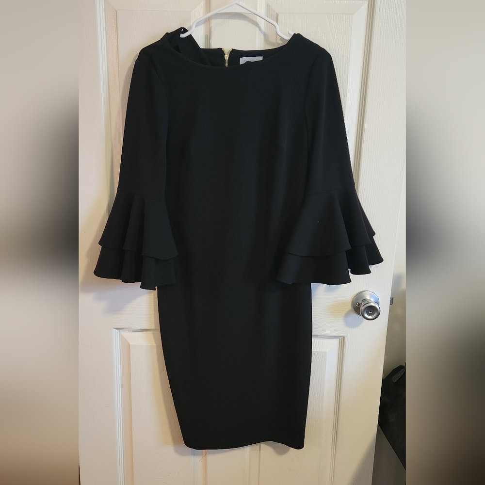 Calvin Klein Knit Bell Sleeve Dress Size 8